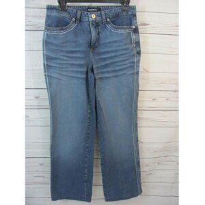 Cambio Jeans Women's Size 8 (28 x 28) Bootcut Medium Wash Mid Rise Rhinestones
